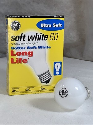 GE Light Bulb Vtg Soft White 60 Ultra 085-02-0241 A19 780 CG6ULLTAR-MY 5 NOS