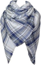 Plaid Scarf Womens Winter Oversized Tartan Shawl Wrap Blanket Scarf Warm Tass...