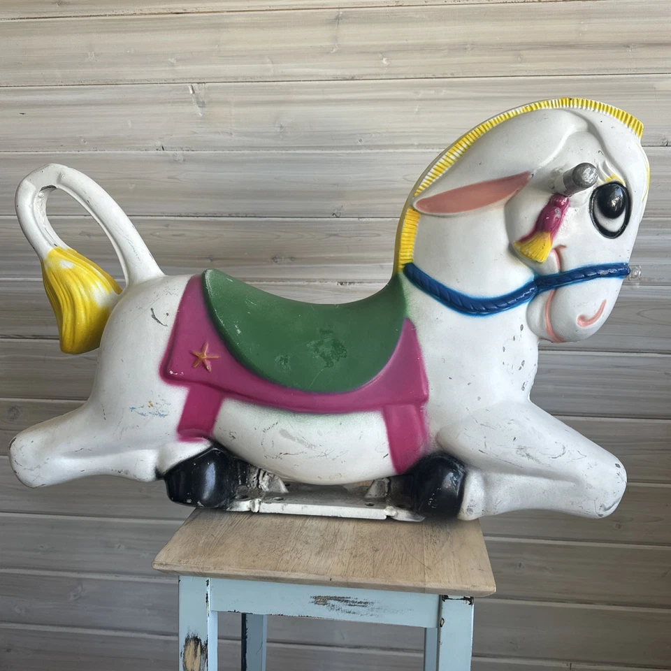 Paseo de bobina de resorte de patio de recreo vintage, sin marca, paseo de aluminio fundido, SIN RESORTE. Foto 4 de 4