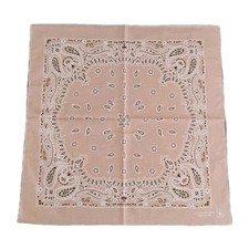 Beige Paisley Bandana 100 Cotton 25x25 Japan   Rare Nostalgic Scarf Brand NEW