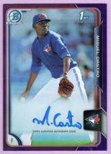2015 CHROME PROSPECT AUOGRAPHS PURPLE REFRACTOR CARD BCAP-MC Miguel CASTRO /250