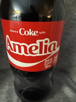 Share a Coke with   Amelia  2025 Coca~Cola Bottle 20oz 1000 s of Names Comb Ship