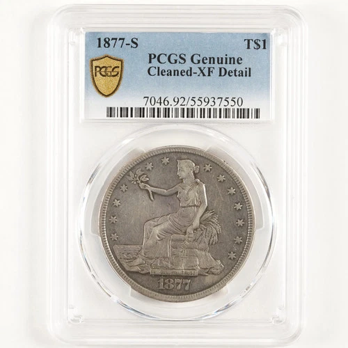 1877-S Silver Trade Dollar $1 XF Details PCGS 31106