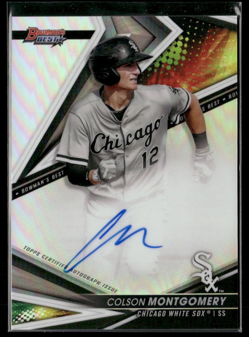 2022 Bowman's Best Colson Montgomery Best of 2022 Auto Refractor White Sox