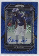 2022 Panini Prizm Rookies Blue Shimmer 16/25 Lewis Cine #380 Auto 0xh3