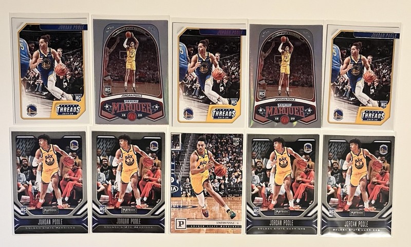 JORDAN POOLE 2019-20 Chronicles Rookie Lot (10) 1 PINK Warriors Wizards Pelicans