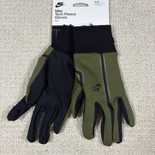 Nike Therma-FIT Tech Fleece Olive / Black Gloves NEW Mens Size Small/Medium S/M