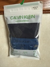 New Boys Calvin Klein Cotton Stretch Boxer Briefs 2 Pack Medium 8/10