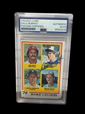 DALE MURPHY SIGNED AUTO 1978 TOPPS #708 ROOKIE CARD PSA ATLANTA BRAVES. rookie card picture