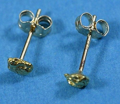 Alaskan-Yukon BC natürliche Goldnugget Ohrstecker 0,40 bis 0,50 Gramm - Bild 3 von 7