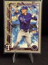 Topps 2025 Holiday Evan Carter #H2 Texas Rangers MLB Baseball Card