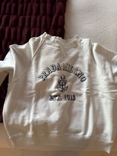 New PRADA Cotton Crew-neck Sweatshirt In Size L Made In Italy