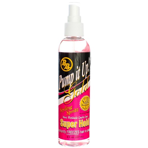 6 Pack Bronner Brothers Pump It Up Spritz Gold, 8 Ounce