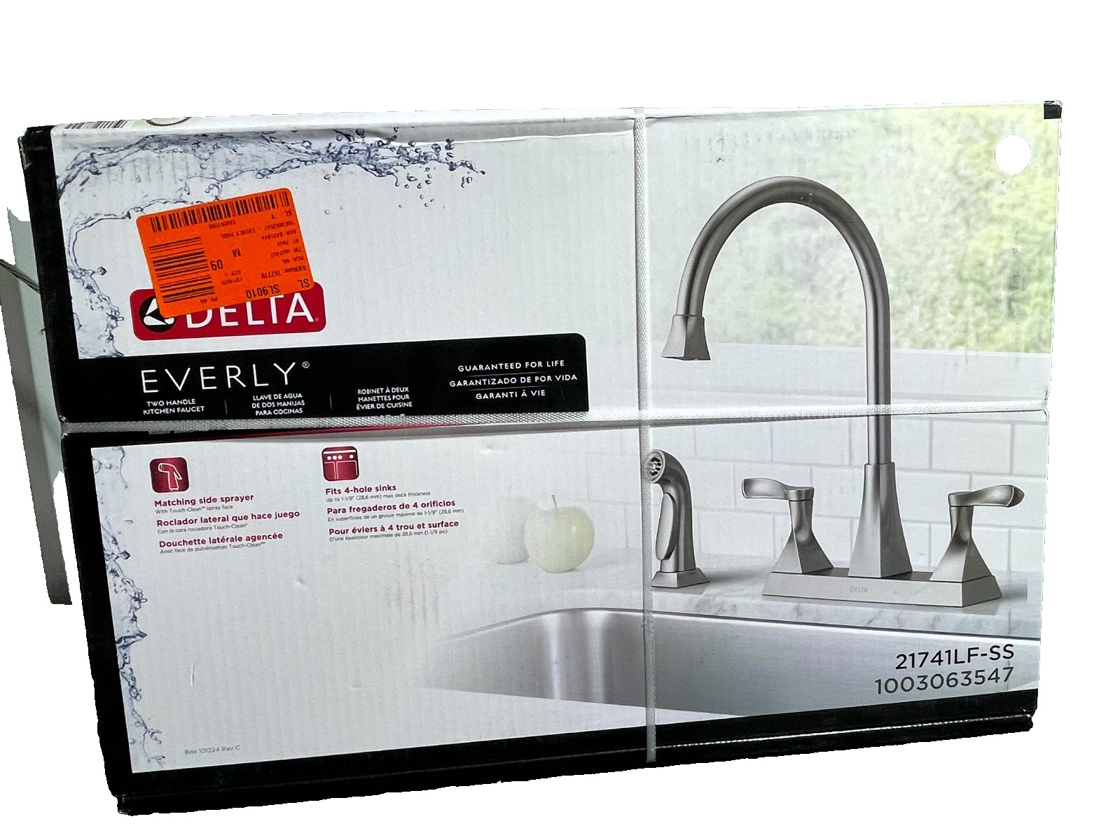 Delta Everly 2-Handle Standard Kitchen Faucet w/ Sprayer in Stainless 21741LF-SS