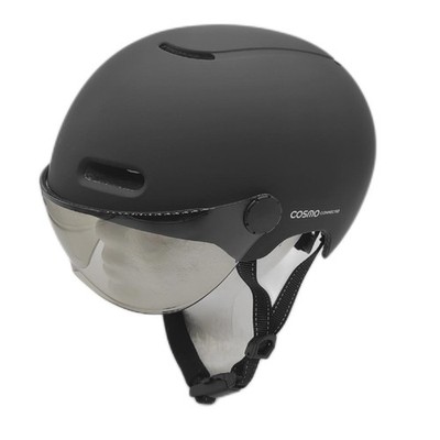 Cosmo Connected Helm Fahrrad Roller Visier Mattschwarz Größe Einzigartig Sicherh