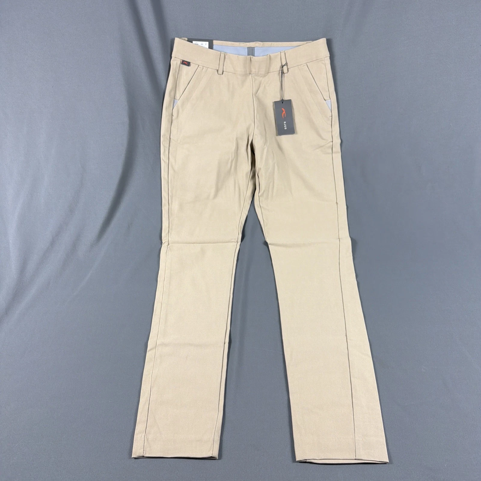 KJUS Womens Golf Pants Ikala Treggings Large Oxford Tan Viscose Polyamide $180