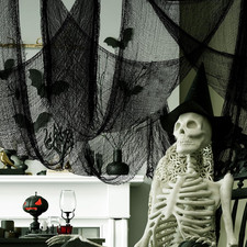 5 Pack 30'' X 72'' Stretchy Black Creepy Cloth Halloween Decor