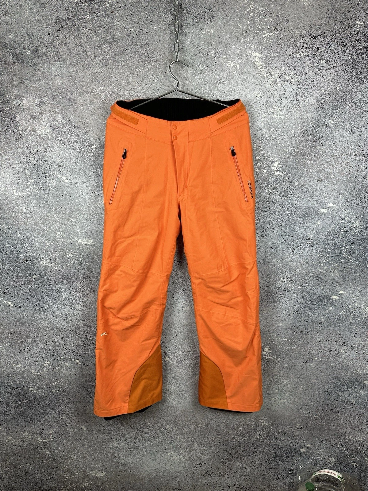 Kjus Formula Pro Ski Snow Pants Men’s In Orange Waterproof SZ S, 48