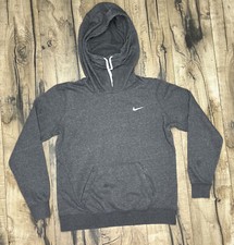 Nike Sportswear Club Fleece Funnel Hoodie Women Large Gray Pullover Long Sleeve