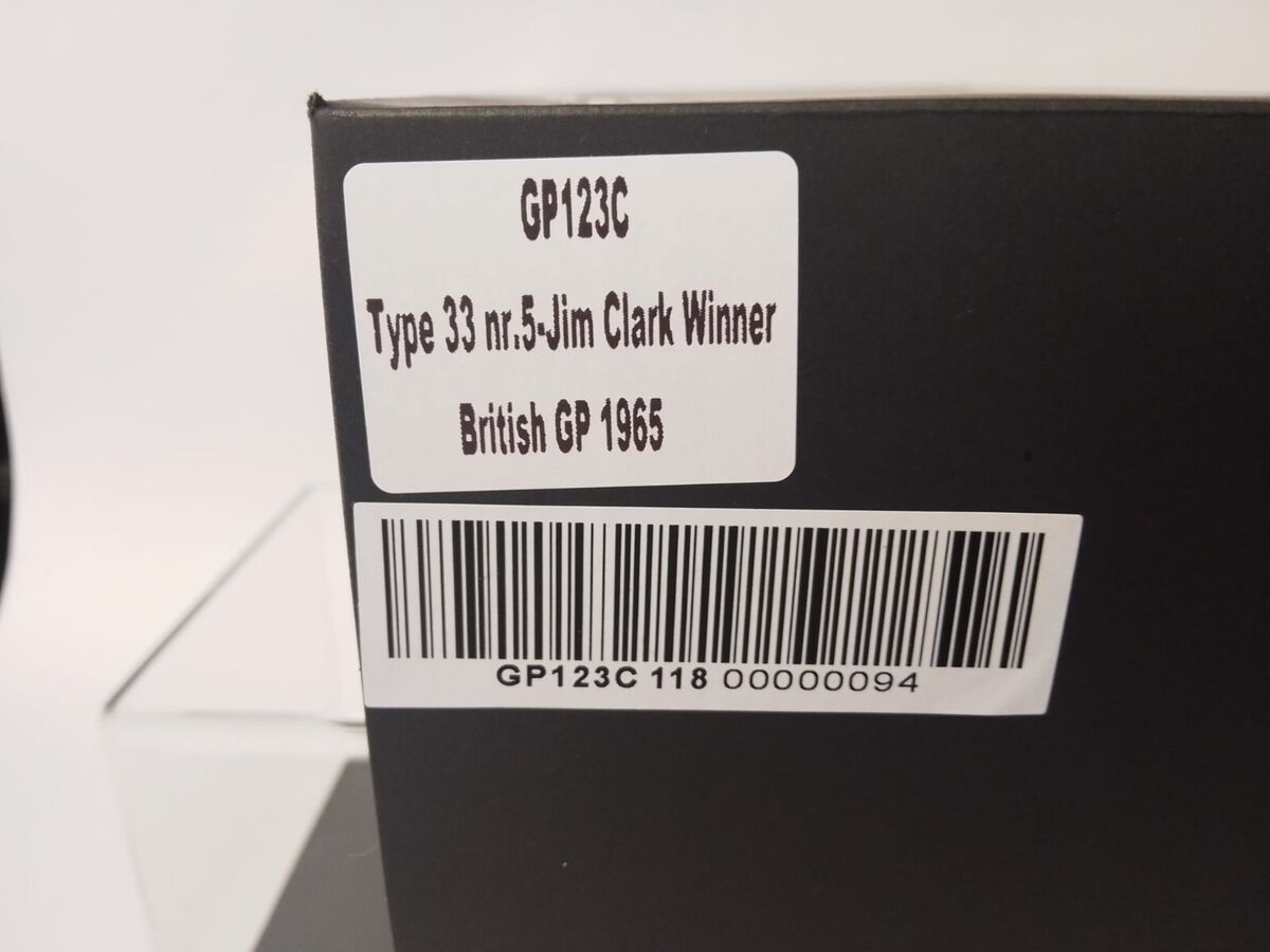GPREPLICAS Lotus Type 33 #5 Jim Clark World Champion 1965 GPREPLICAS Lotus Type 33 #5 Jim Clark World Champion 1965