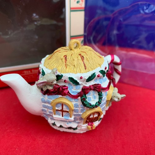 Enesco Treasury Ornaments Tea Time Tea Pot NEW E4 - Picture 3 of 4