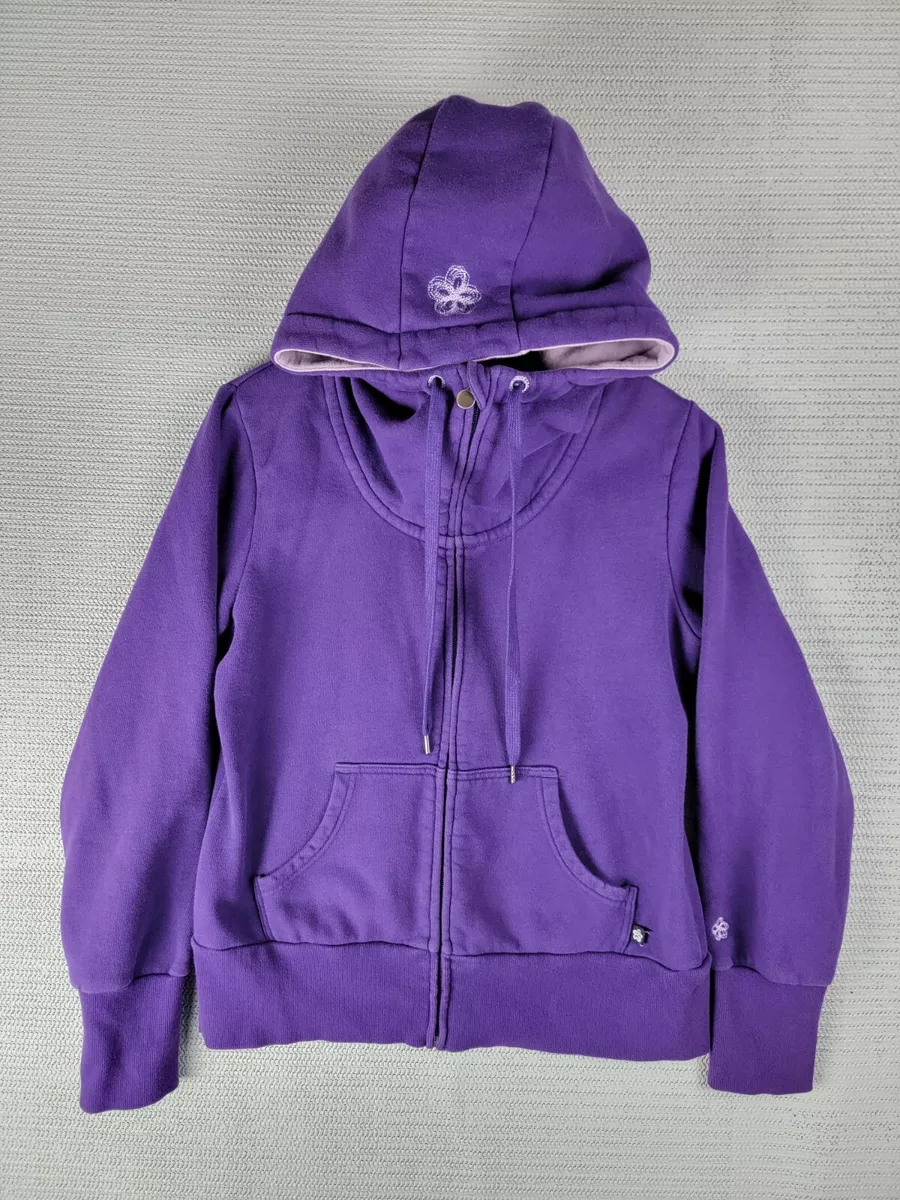 Tuff Athletics zip up hoodie sweatshirt purple cotton blend size Large