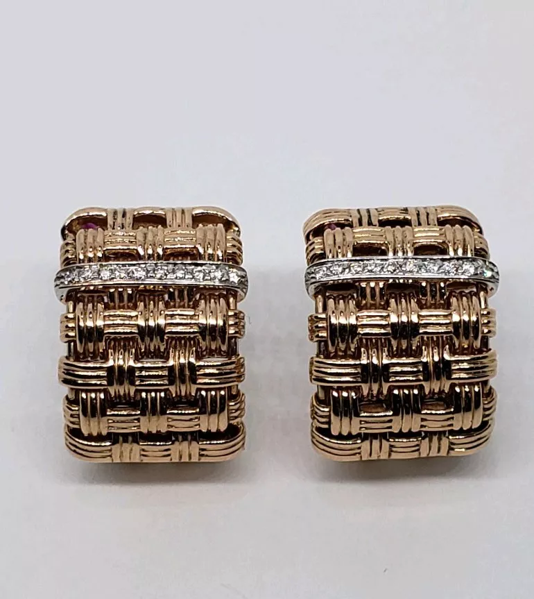 Roberto Coin Appassionata Earrings In 18K Rose Gold eBay