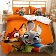 Crazy Animal Good Brother 3D Quilt Duvet Doona Cover Set Pillow case Print