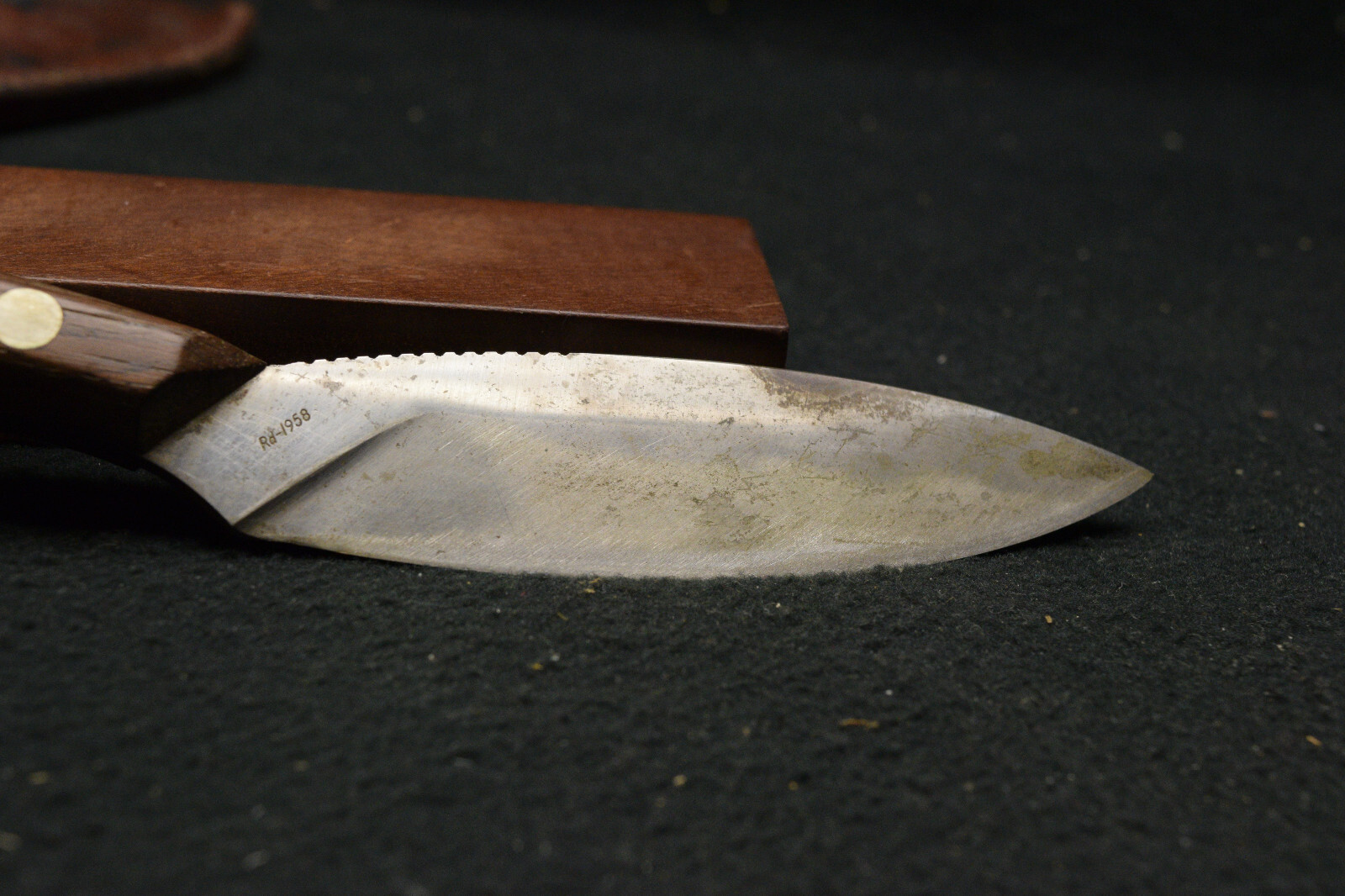 Vintage Russell Belt Knife Canada with leather sheath eBay