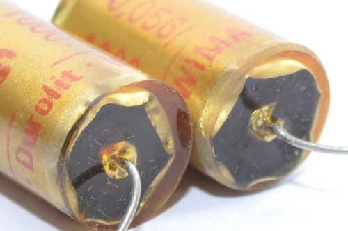 2 pcs Wima Durolit Vintage Paper Capacitors 0.056 MFD / 1000 V- f. Tube Amp, NOS - Picture 4 of 4