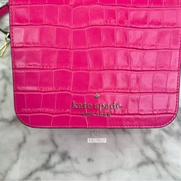 NWT-Kate Spade-SET-Staci Square Crossbody & Card Holder-Melon Ball-$378