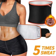 Men Sauna Waist Trainer Trimmer Sweat Belt Workout Body Shaper Sport Gym Girdle