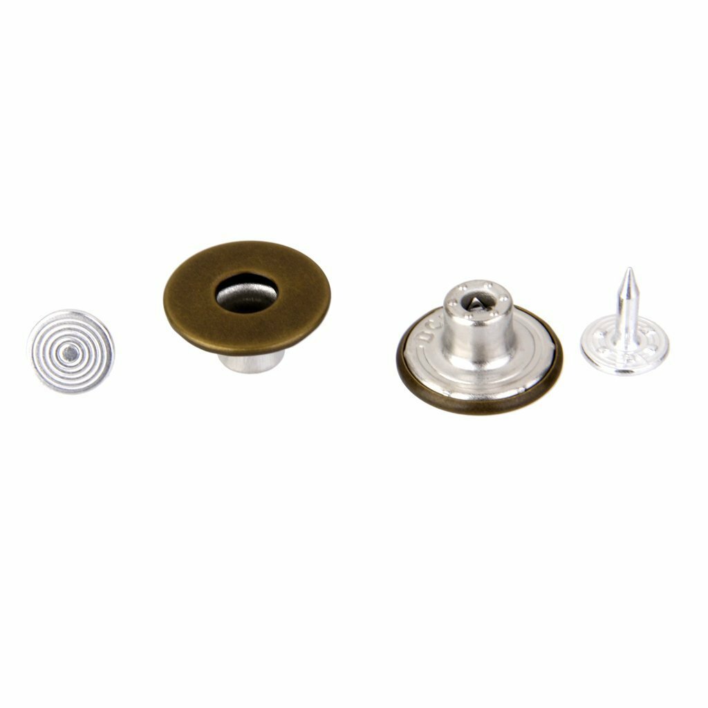 Lot De 6 Boutons De Jean 16mm - Stock Ancien, Occasion - Pour Réparation Ou Customisation