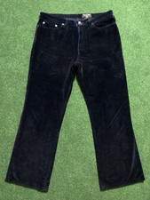 Vintage Women  s Polo Jeans Co. Ralph Lauren Petites Velvet Pants Navy-Blue P4