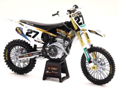 New Ray #27 Malcolm Stewart 1:12 Husqvarna Factory Racing Team FC450 Dirt Bike