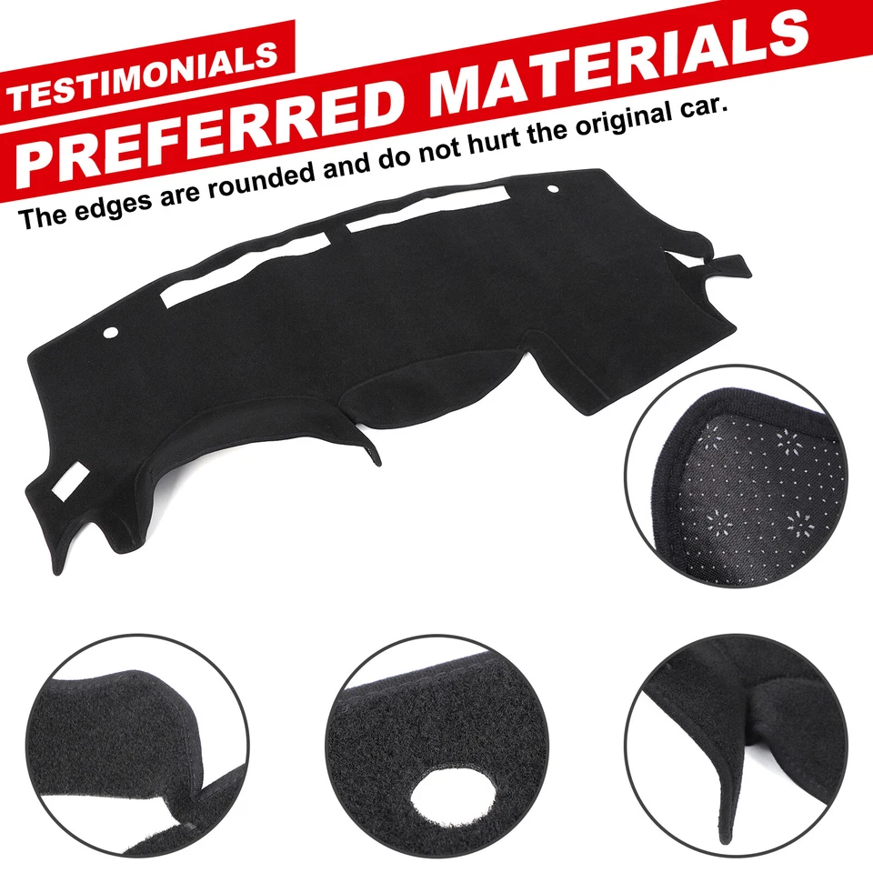 Black Anti-Slip Sun Protection Pad Dashboard Cover Mat For Nissan Pathfinder - Image 4 of 4