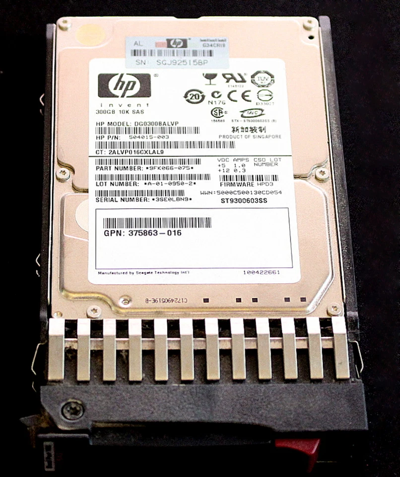 HP DG0300BALVP 10k HDD SAS Festplatte 2.5" 300GB /  493083-001