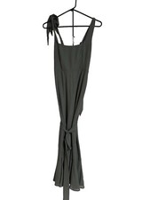 Show Me Your Mumu Size S Green Polyester Sleeveless Square Neck Sash Dress