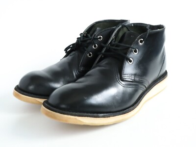 Red Wing Work Chukka 3148 Black Chrome Leather Boots 9.5 | eBay