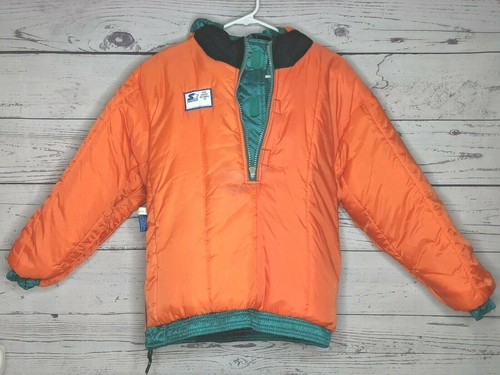 VTG 90s Miami Dolphins Pro Line Starter NFL Pullover Coat Youth M Puffer Satin - Picture 9 of 12