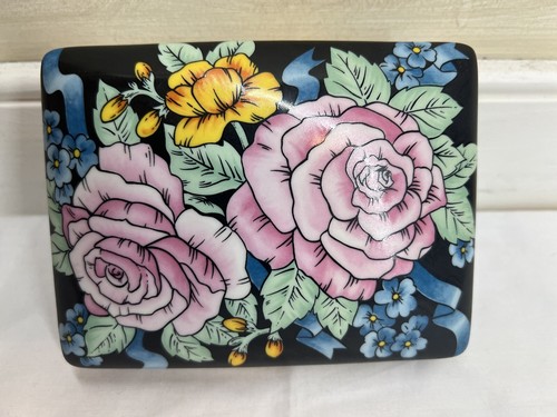 Porcelain Floral Game-night Bridge Double CardDeck/Full Deck Holder| Japan Made - Picture 22 of 24