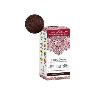 Tints of Nature dunkelbraune Tönung Henna Creme halbpermanente Haarfarbe - 9er-Pack