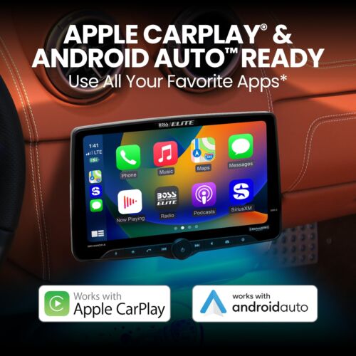 BOSS Elite BE10ACP.X SDIN Car Stereo, Wireless Apple CarPlay, Android Auto - Picture 2 of 10