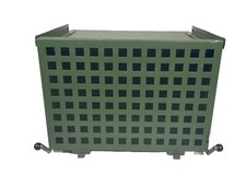 Gitterschrank Staufach Schiebeschrank Bundeswehr Kabine Shelter 1012