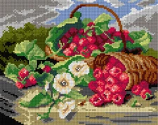 Orchidea Gobelin canvas for halfstitch without yarn after Eloise Harriet Stan...