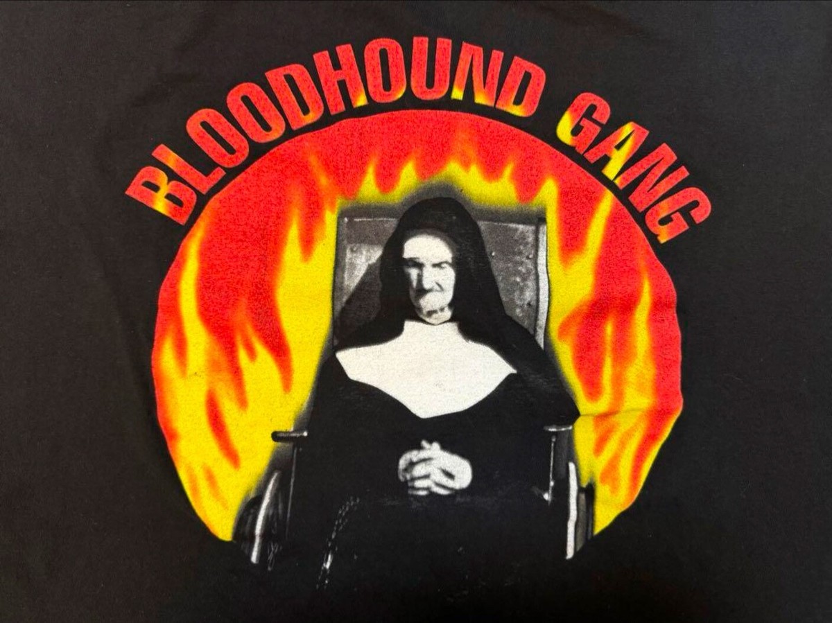 Extremely Rare Bloodhound Gang Fire Flame T-Shirt Size XL Used F/S 