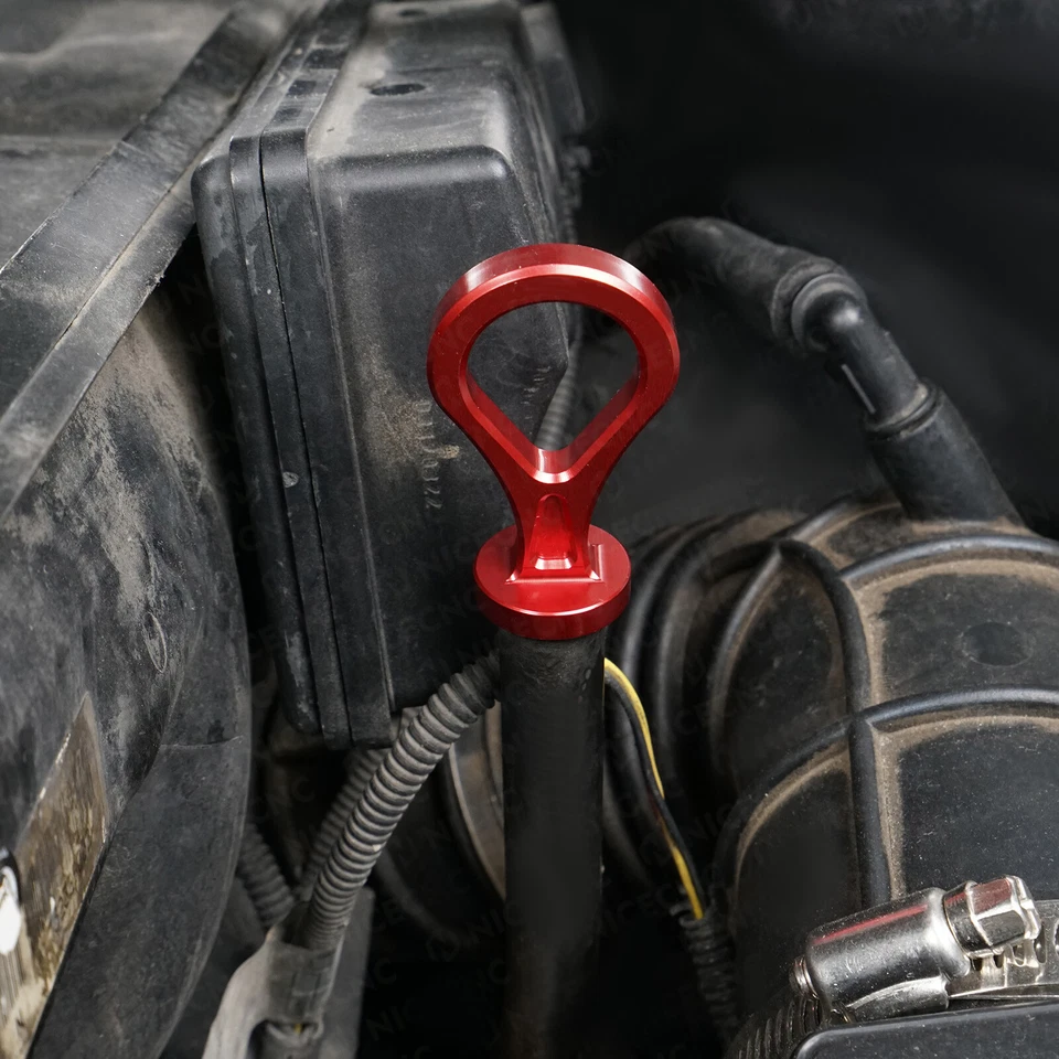 Mango de varilla de medición de aceite rojo para BMW E46 325i 325Ci 325Xi 330i 330Ci 330Xi 2001-2006 Foto 2 de 4