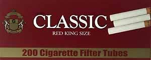 Classic Red Full Flavor King Size 200 Tubes Per Box Tobacco Cigarette  [4-Boxes]