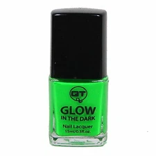 QT Glow in the Dark Nail Lacquer Yellow, Green colors 15mL / 0.5 oz Made in USA