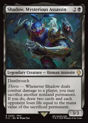 *MtG: 4x SHADOW, MYSTERIOUS ASSASSIN -Commander Final Fantasy Rare magicman*